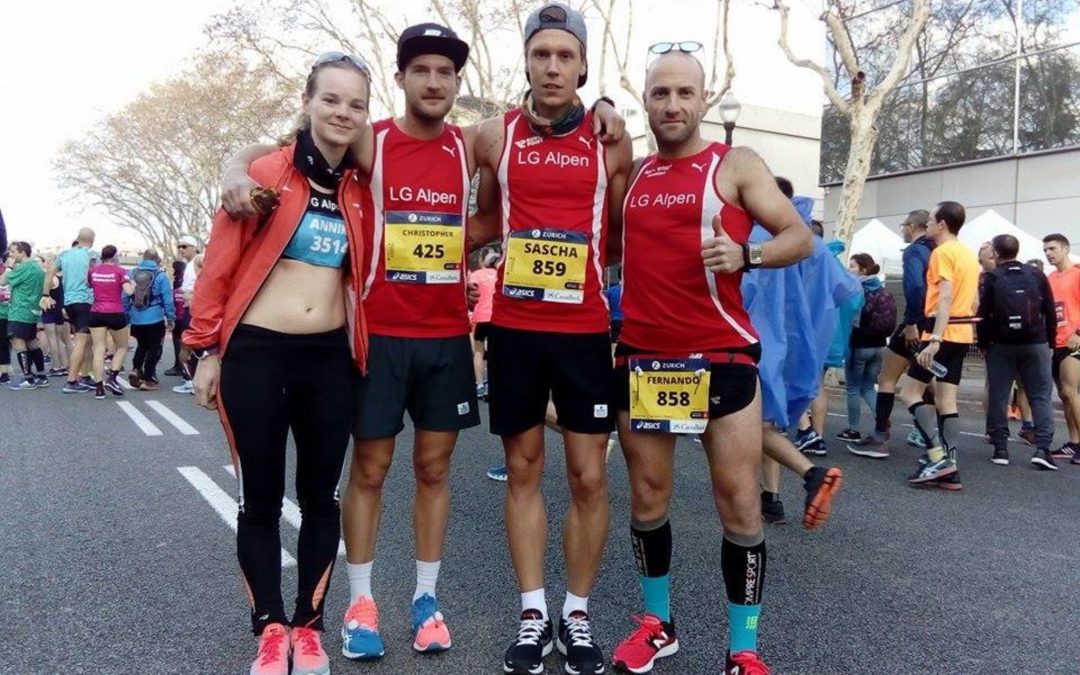 Beim Marathon in Barcelona